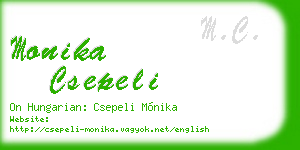 monika csepeli business card